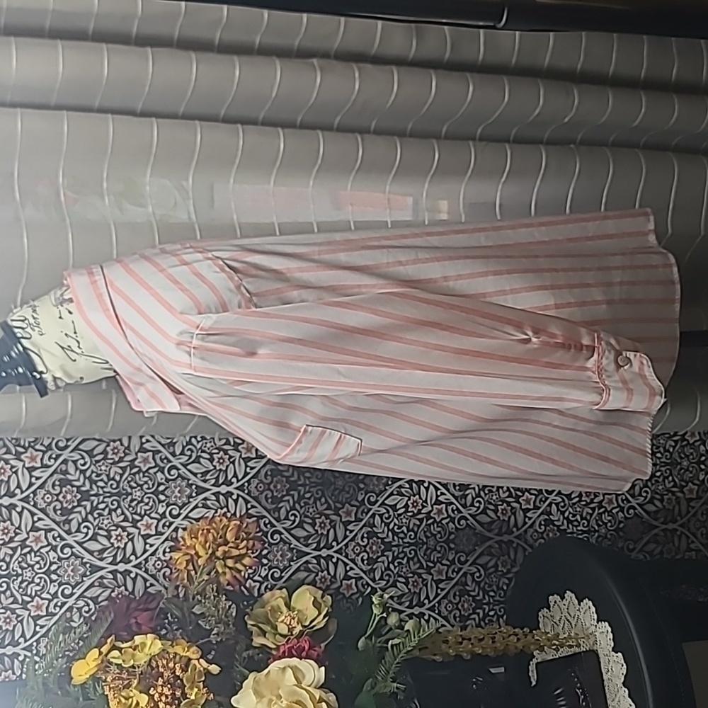 Foxcroft shaped stripped button down blouse - image 5